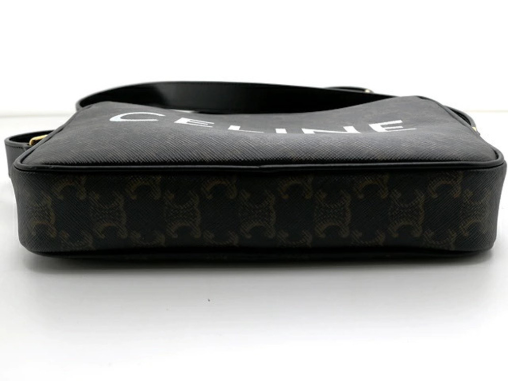 Celine Crossbody Messenger Triomphe Bag Black